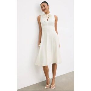 Black Halo Carolina Midi Dress in White